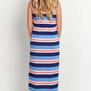 Pinkblush Dresses - Maternity Pinkblush Blue Alternating Stripes Maxi Pinkblush Dresses - Maternity Pinkblush Blue Alternating Stripes Maxi